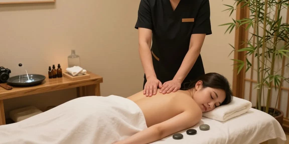 Relaxing Yeongdeungpo Swedish massage experience with therapist and calming decor