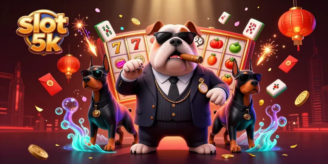 Spin to win at slot 5k with vibrant characters and casino elements in an engaging 3D illustration.