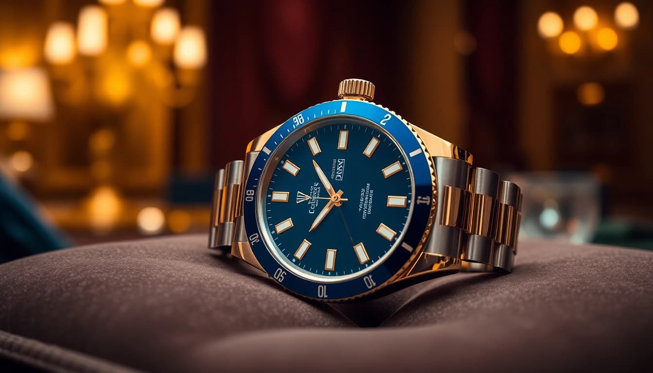 Admire this stunning rolex replica highlighting its exquisite design and craftsmanship.