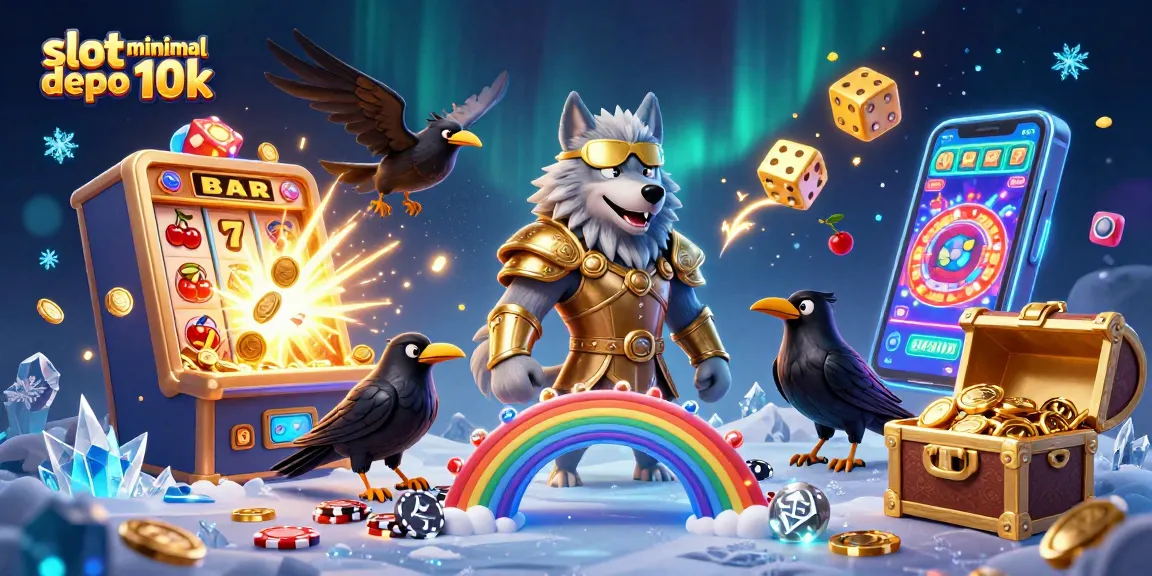 Mainkan slot minimal depo 10k sambil menikmati jackpot dengan Odin dan dua raven dalam ilustrasi menarik ini.