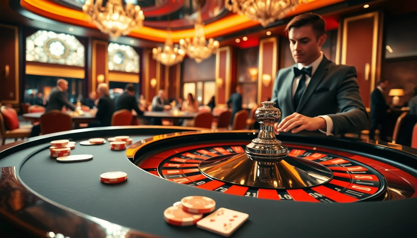 Permainan kasino bbni4d dengan dealer menyenangkan dan meja roulette yang glamour.