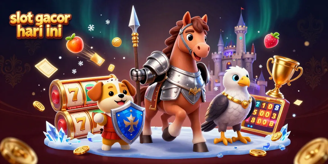 Experience thrilling gameplay with our dynamic slot gacor hari ini illustration featuring knights and casino elements.