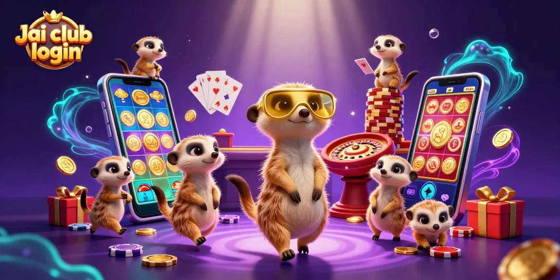 Experience the thrill with Jai club login as meerkats run a vibrant casino scene filled with games and rewards.