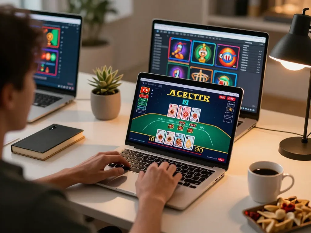 Enjoying keonhacai online blackjack with live dealer action and cozy home setup