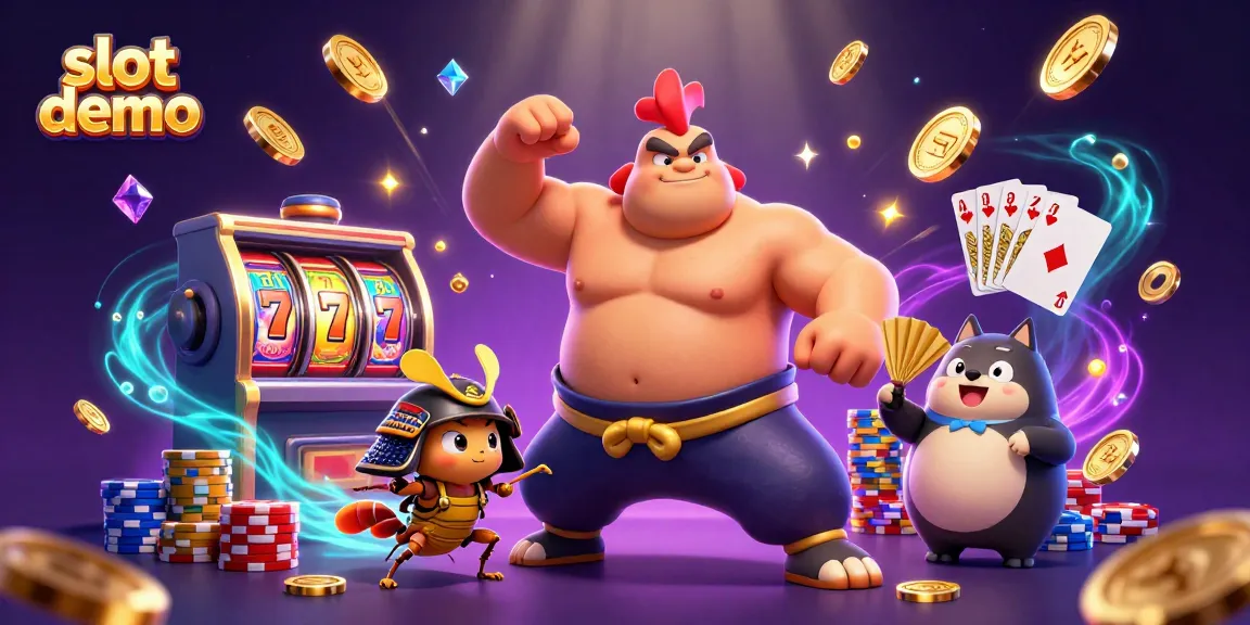 Engage in a thrilling slot demo with vibrant casino characters and exciting gameplay elements.