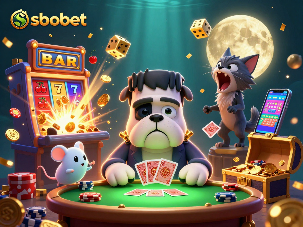 Play sbobet with exciting slots and games, experiencing thrilling wins at every turn.
