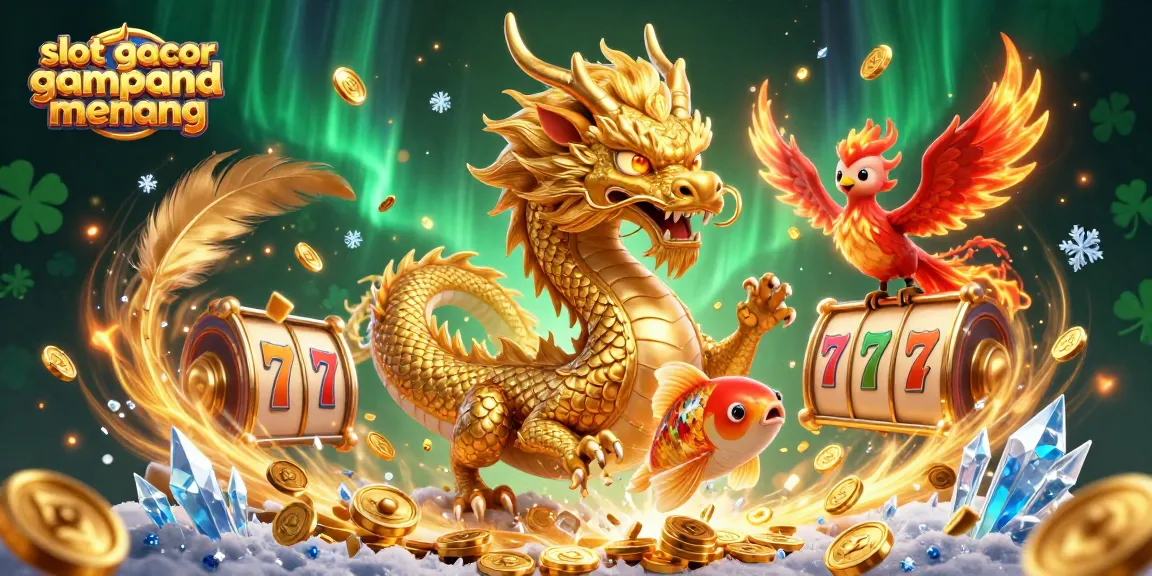 Experience the excitement of slot gacor gampang menang with vibrant dragons and coins.