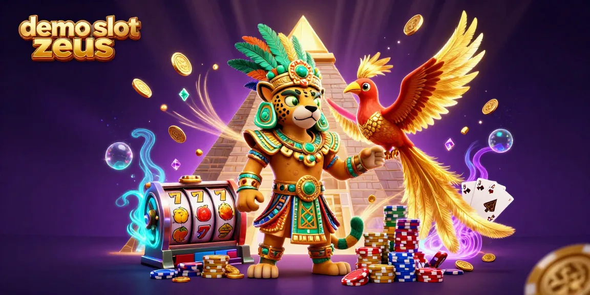 Play the exciting demo slot zeus featuring vibrant characters and casino elements.