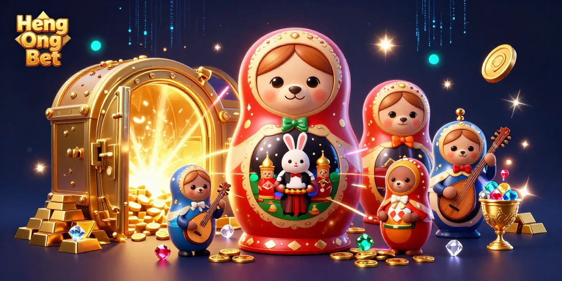 Join the excitement at Heng Ong Bet with an engaging scene of casino fun featuring bears and treasures.