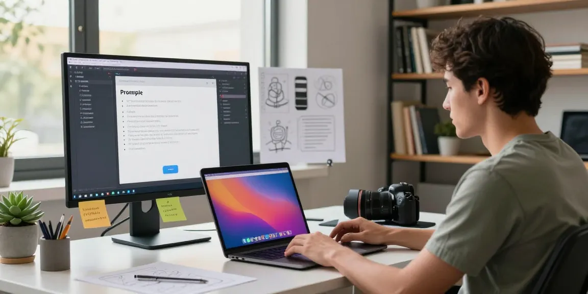 Generate detailed AI prompts from images using the innovative image to prompt tool in a modern tech workspace.