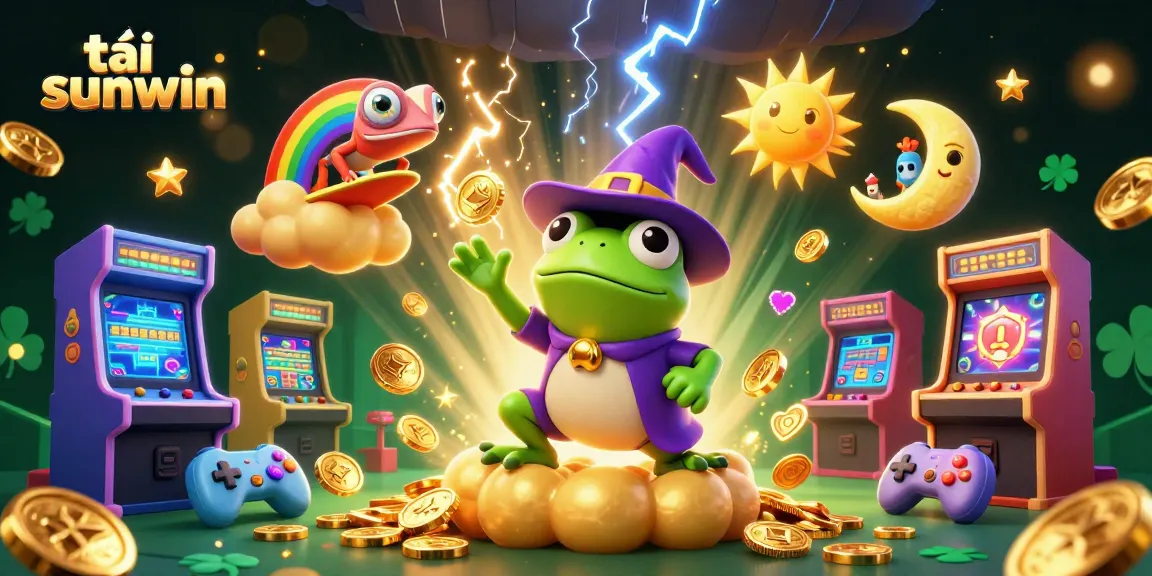 Experience the thrill to tải sunwin with a vibrant scene of gaming magic and excitement.