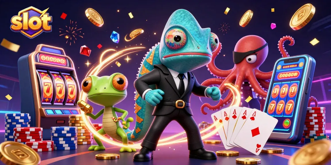 Spin the slot reels with vibrant characters, sparkling gems, and lively casino action.