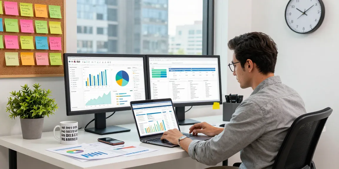 SEO backlink services strategy session in dynamic marketing workspace with laptops and analytics.