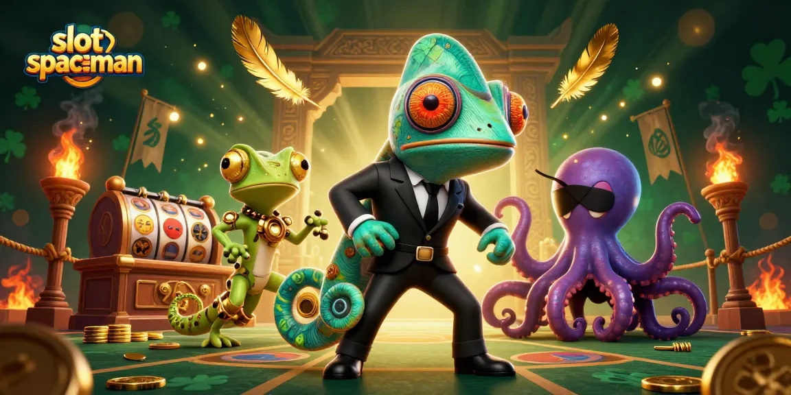 Engage in thrilling gameplay with Spaceman slots, vibrant characters, and dynamic casino elements.