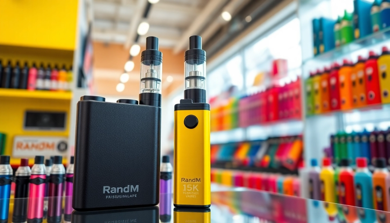 RandM 15K Vape Produkt in einer modernen Verkaufsumgebung mit lebhaften Farben.
