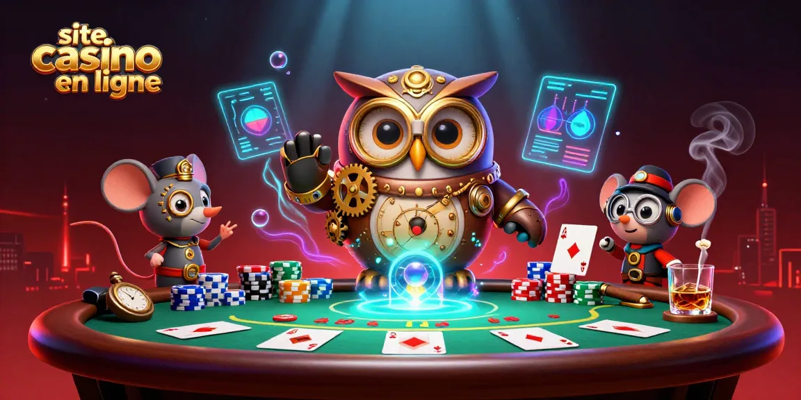 Jouez sur le site casino en ligne avec un hibou voyageur et des éléments de jeu fascinants.