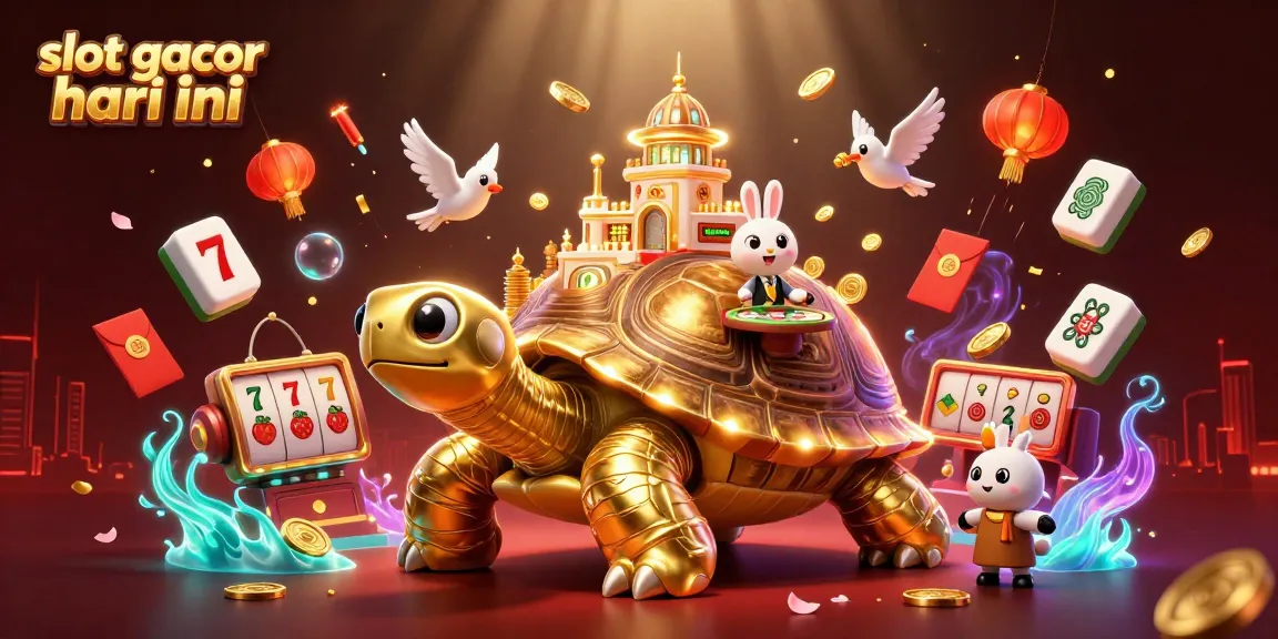Engage with slot gacor hari ini in a vibrant 3D casino scene featuring delightful characters and rich game elements.