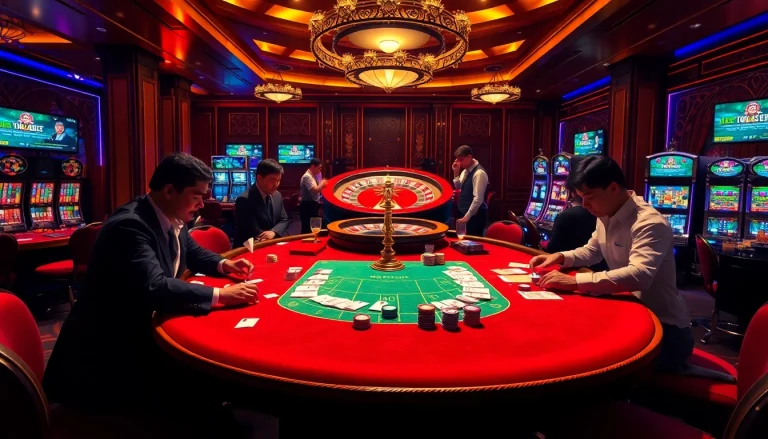 Engage in thrilling gameplay at casinos like https://rr88co.net/ with dazzling gaming tables and vibrant action.