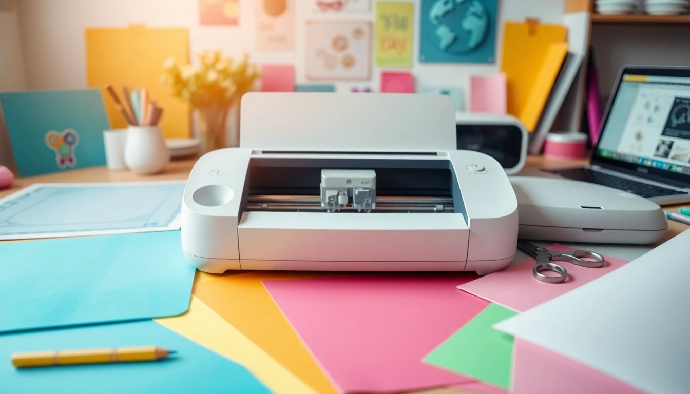 Cricut vs Silhouette comparison showcasing colorful crafting tools and machines.